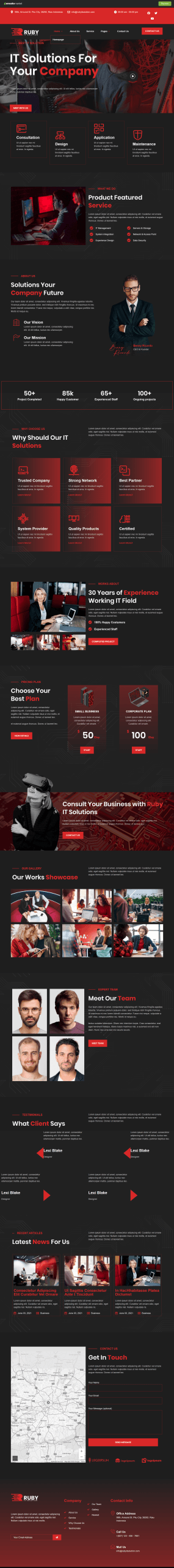 Full website preview of a modern Agency designed and developed by Akaeid Hasan – showcasing clean UI and responsive design